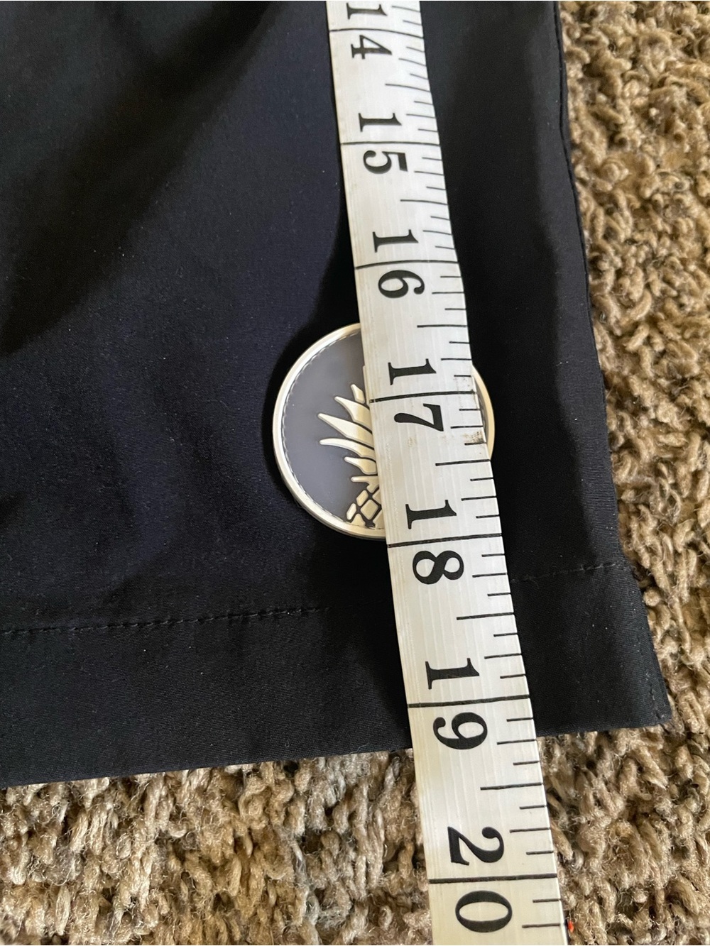 chubbies Black Swim Trunks with White Waistband and Drawstring - Picture 6 of 8